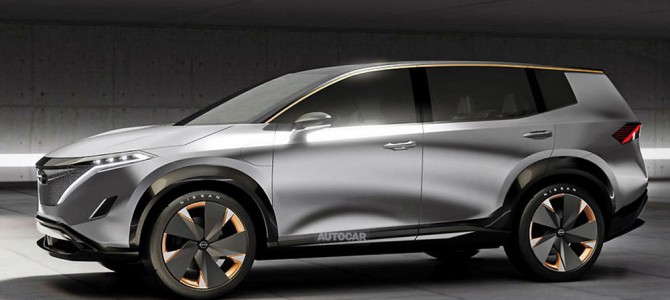 【話題】日産、大型SUVの100％電気自動車を検討か 新型フルEVの予想イラスト