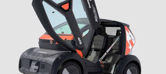 【超小型EV・新製品】ルノーの超小型EV、1台の駐車スペースに3台停まる…『デュオ』欧州発表