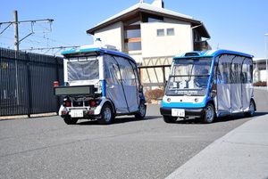 【話題・自動運転】システムによる遠隔操作でカートの自動運転 浦和美園駅周辺で実験