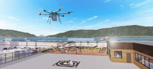 【話題・次世代モビリティ】イオン、JAL等／2025年開店の次世代型店舗でドローン配送