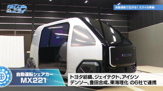【話題・次世代モビリティ】トヨタが開発した未来のクルマ 自動運転シェアカー「MX221」