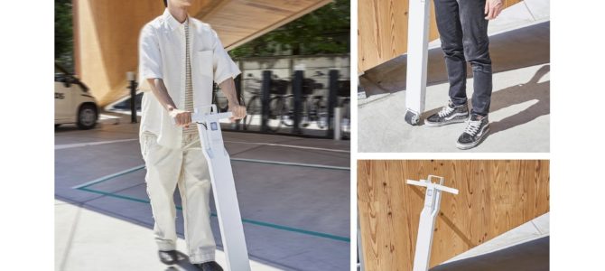 【話題・次世代モビリティ】三菱地所設計、次世代の電動キックボードを試作