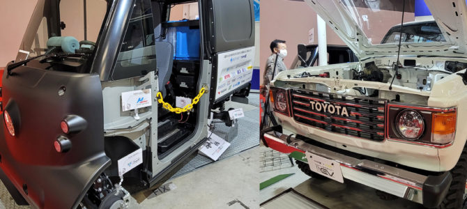 【マイクロモビリティ／モビリティショー2023】クロスケは超小型で積載量90kg、軽EVとバイクの間を埋めるMUV