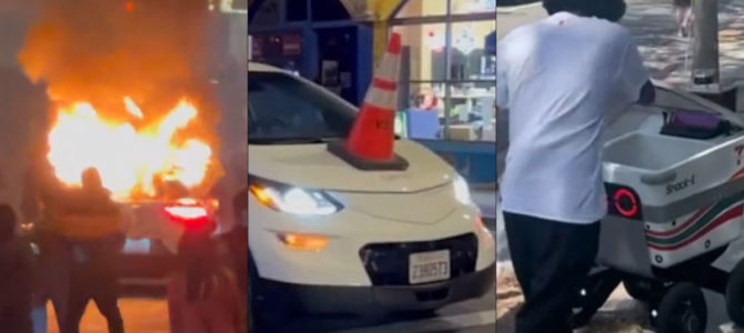 【話題・自動運転】Google自動運転車への襲撃、セブンイレブンも過去に類似の被害