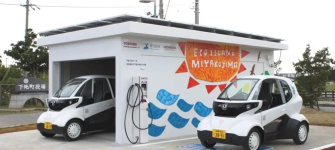 【話題・超小型EV】ホンダの超小型EV「MC-β」、宮古島で太陽光エネルギーを利用した実験走行を2014年にスタート …