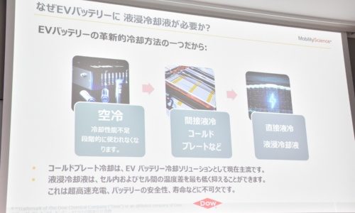 【電池・新技術】EV電池「液浸冷却」に脚光、500kW超の急速充電が起爆剤