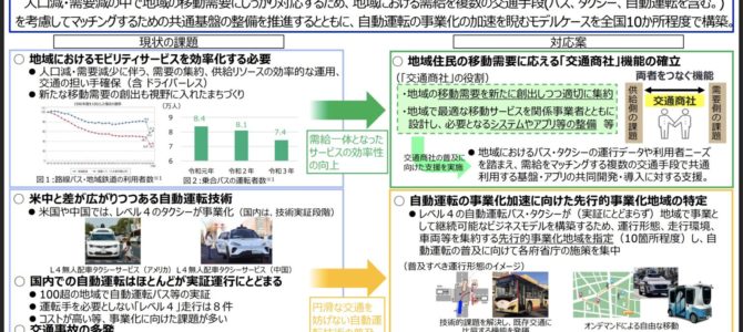 【施策・自動運転】自動運転で「特区制」導入か 日本政府、10カ所程度を検討