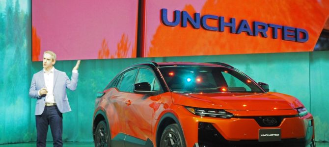 【話題・新製品】スバル、米で新EV披露 3車種目、26年初に発売