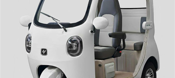 【話題・超小型EV】可愛すぎ!! 近所の買い物はこれでいい!! 電動トライクはエコで場所も取らず超便利!!