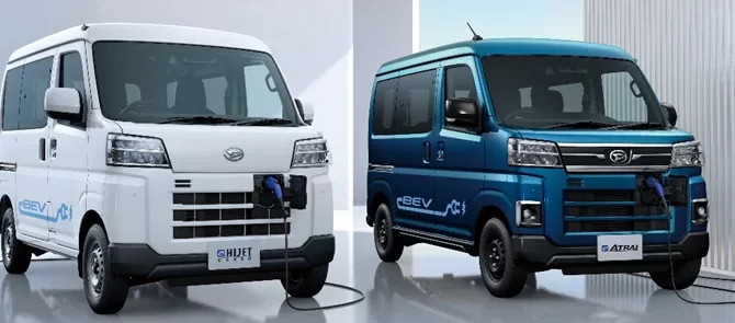 【話題・新製品】ダイハツ、初の量産BEVとなる「e-ハイゼット カーゴ」、「e-アトレー」を発売