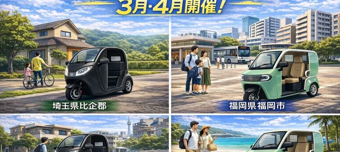 【話題・次世代モビリティ】全国4エリアへ初上陸!【”移動のちょうどいい”を実現する!】クルマでもバイクでもない「第3の … 【話題・次世代モビリティ】全国4エリアへ初上陸!【”移動のちょうどいい”を実現する!】クルマでもバイクでもない「第3の …